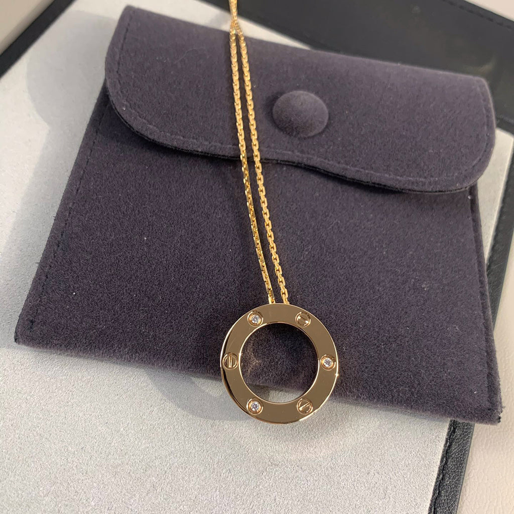 [Lumi Jewelery]LOVE NECKLACE 16MM 3 DIAMONDS