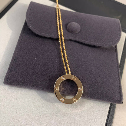 [Lumi Jewelery]LOVE NECKLACE 16MM 3 DIAMONDS