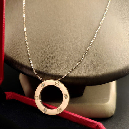 [Lumi Jewelery]LOVE NECKLACE 16MM 3 DIAMONDS