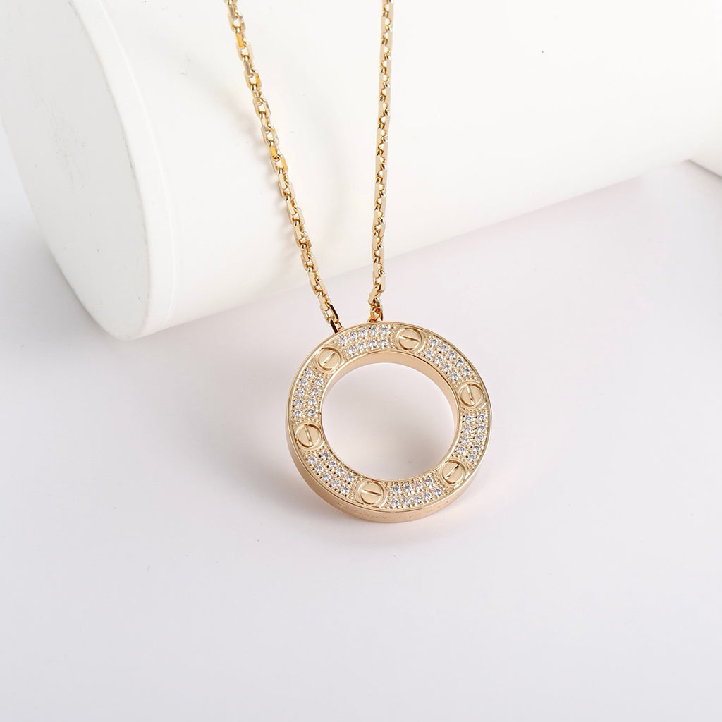 [Lumi Jewelery]LOVE NECKLACE 16MM  FULL DIAMOND