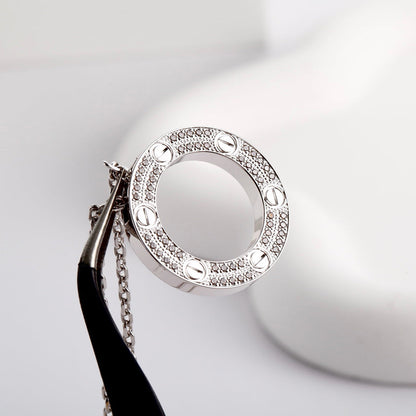 [Lumi Jewelery]LOVE NECKLACE 16MM  FULL DIAMOND