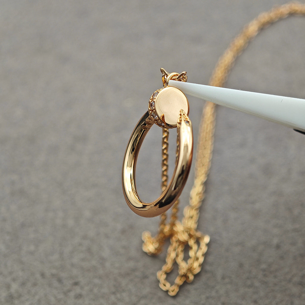 [Lumi Jewelery]JUSTE NECKLACE HALF DIAMOND