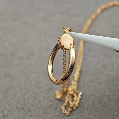 [Lumi Jewelery]JUSTE NECKLACE HALF DIAMOND
