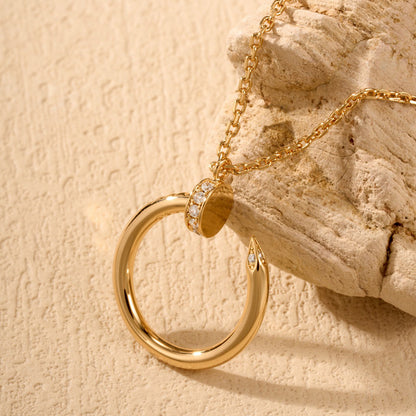 [Lumi Jewelery]JUSTE NECKLACE HALF DIAMOND