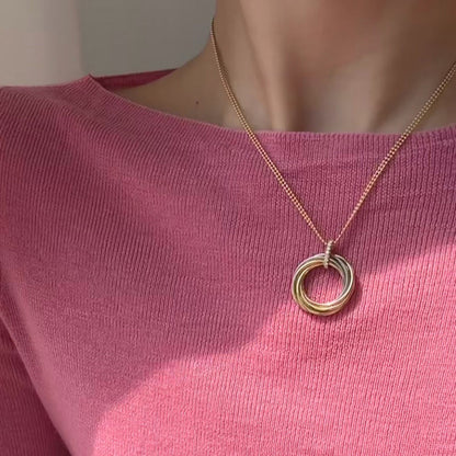 [Lumi Jewelery]TRINITY MEDIUM  DIAMONDS NECKLACE