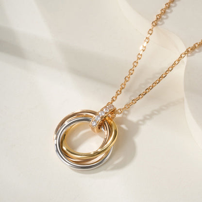 [Lumi Jewelery]TRINITY MEDIUM  DIAMONDS NECKLACE