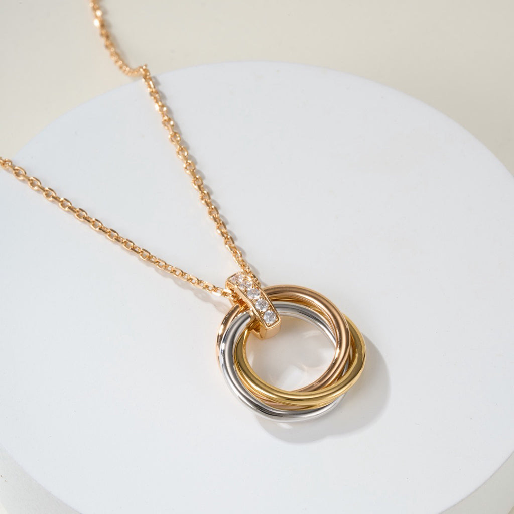 [Lumi Jewelery]TRINITY MEDIUM  DIAMONDS NECKLACE