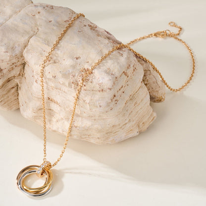 [Lumi Jewelery]TRINITY MEDIUM  DIAMONDS NECKLACE