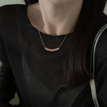 [Lumi Jewelery]CLASH  SMALL FULL DIAMOND NECKLACE