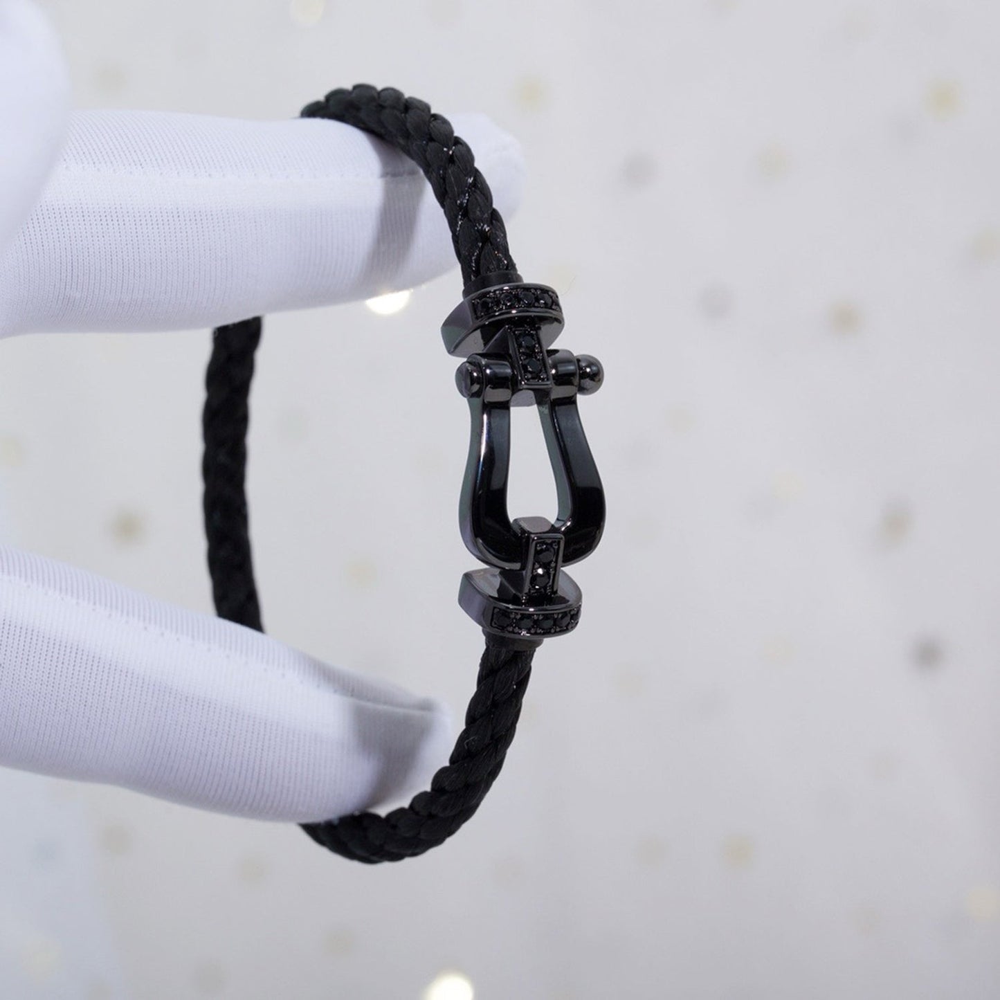 [Lumi Jewels]FORCE LARGE SERIES HORSESHOE BLACK SAMURAI BRACELET