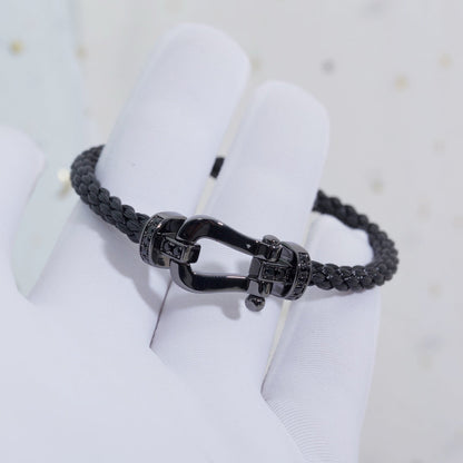[Lumi Jewels]FORCE LARGE SERIES HORSESHOE BLACK SAMURAI BRACELET