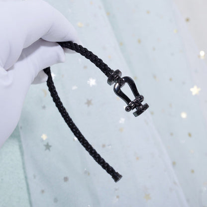 [Lumi Jewels]FORCE LARGE SERIES HORSESHOE BLACK SAMURAI BRACELET