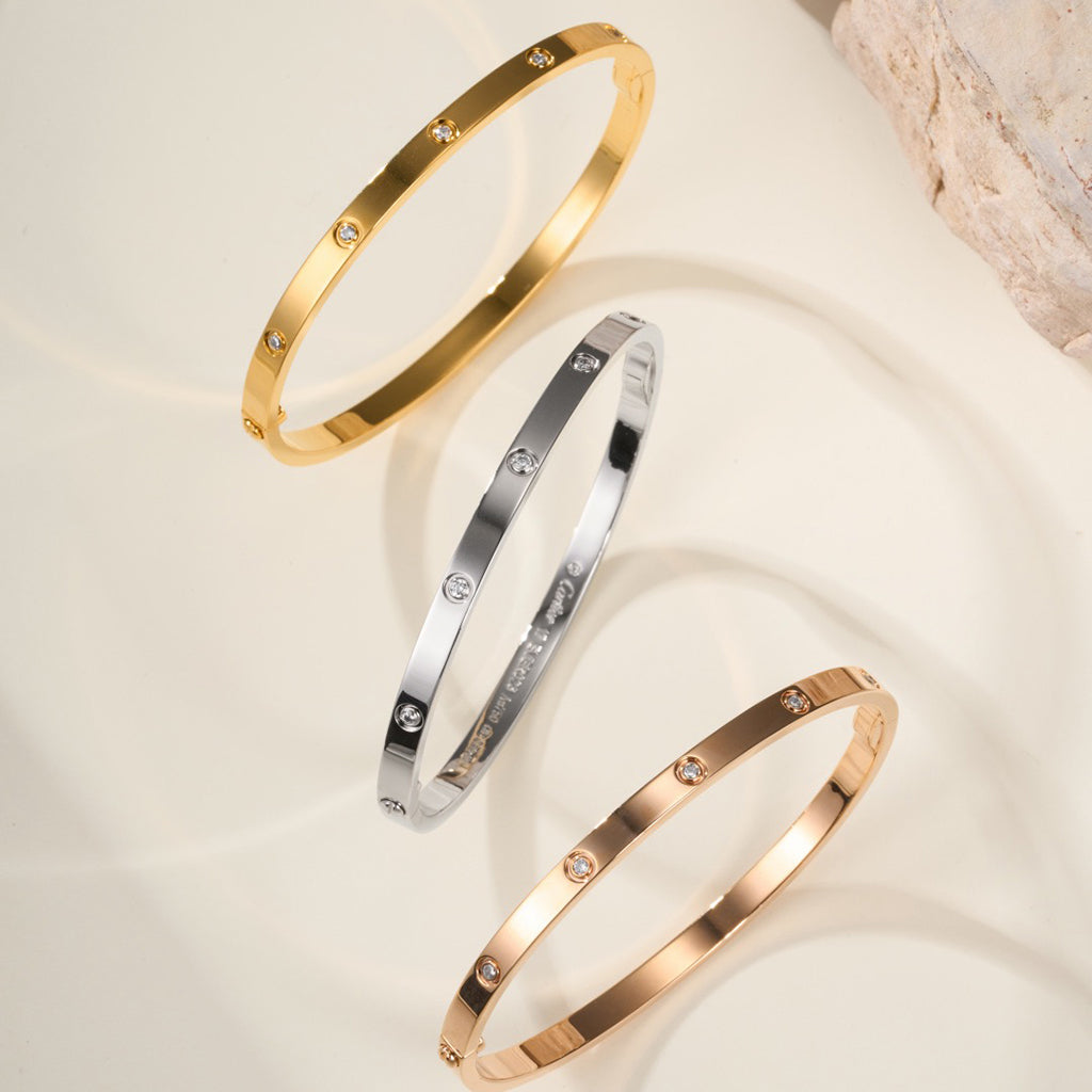[Lumi Jewelery]LOVE BRACELET 3.65MM 10 DIAMONDS
