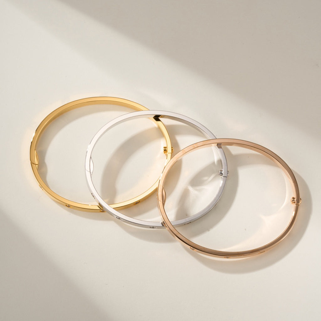 [Lumi Jewelery]LOVE BRACELET 3.65MM 10 DIAMONDS