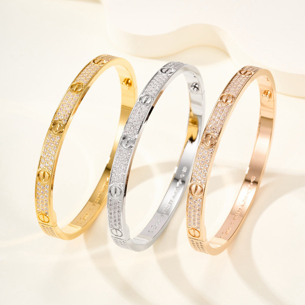 [Lumi Jewelery]LOVE BRACELET 4.8MM DIAMOND-PAVED