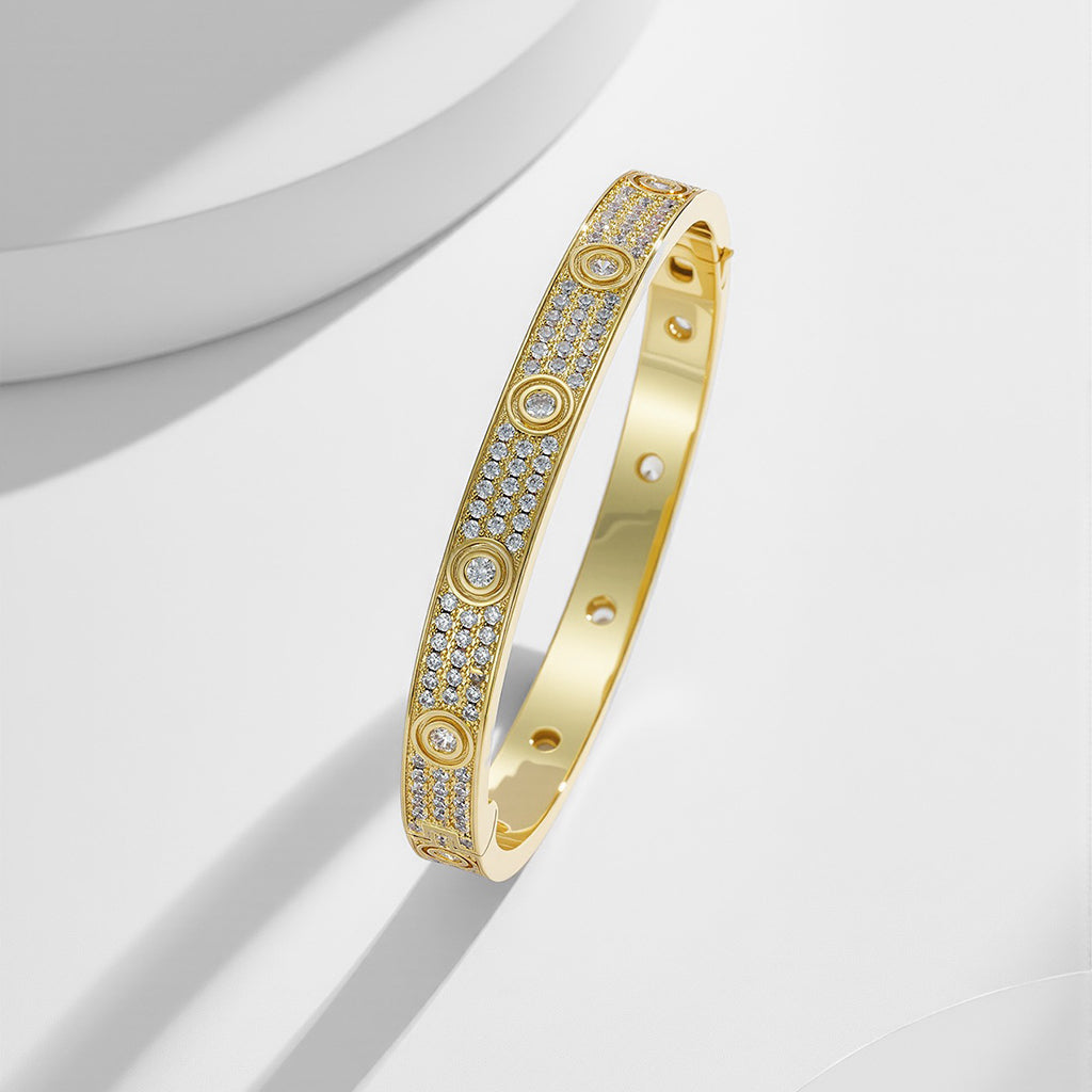 [Lumi Jewelery]LOVE BRACELET 6.1MM DIAMOND-PAVED 10 BIG DIAMONDS