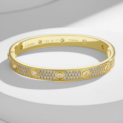 [Lumi Jewelery]LOVE BRACELET 6.1MM DIAMOND-PAVED 10 BIG DIAMONDS
