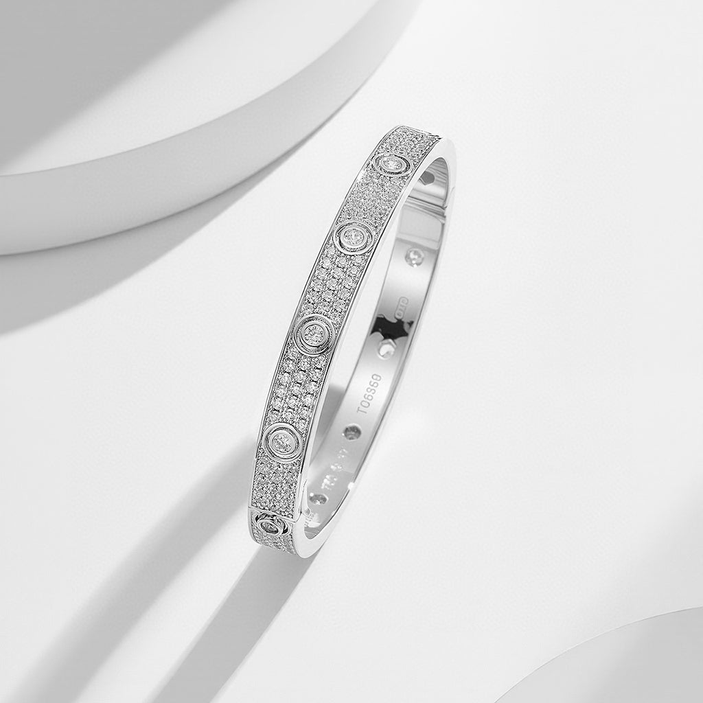 [Lumi Jewelery]LOVE BRACELET 6.1MM DIAMOND-PAVED 10 BIG DIAMONDS
