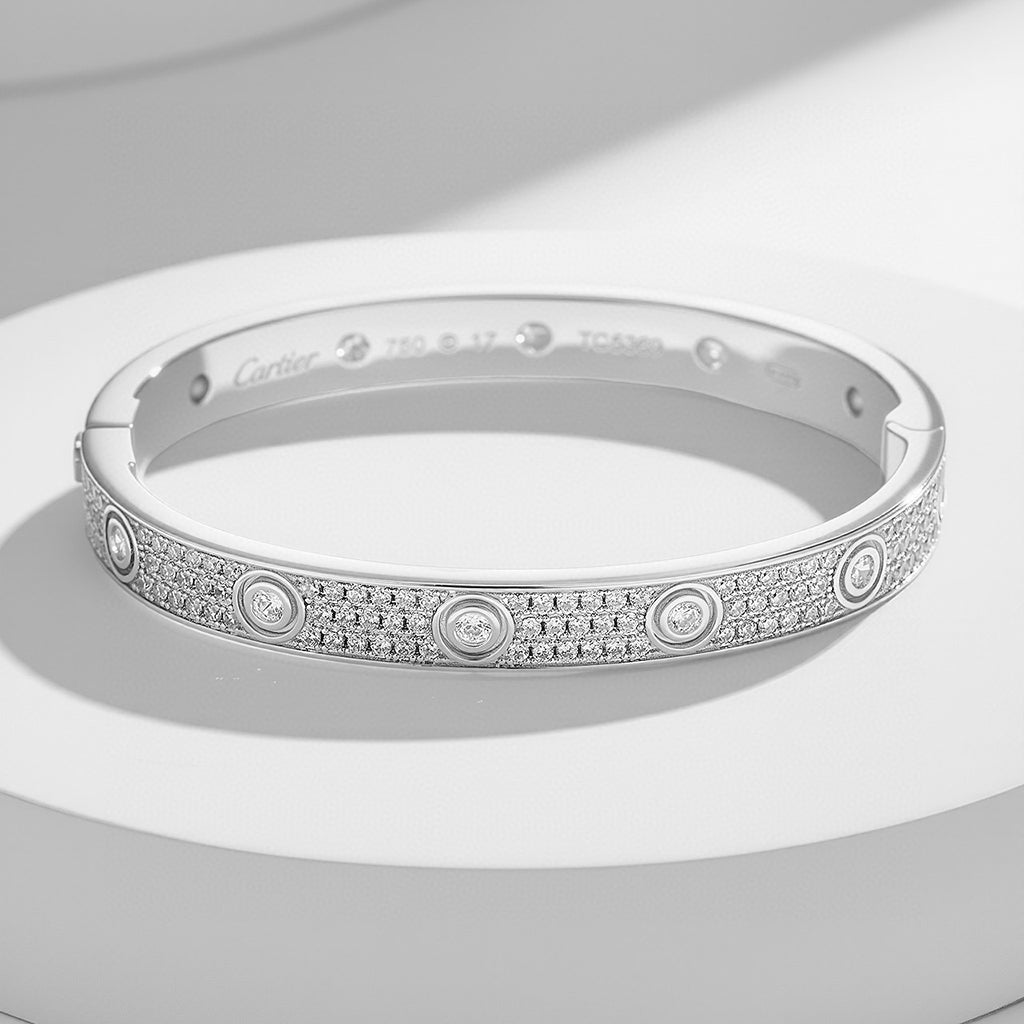 [Lumi Jewelery]LOVE BRACELET 6.1MM DIAMOND-PAVED 10 BIG DIAMONDS