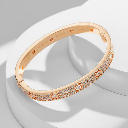 [Lumi Jewelery]LOVE BRACELET 6.1MM DIAMOND-PAVED 10 BIG DIAMONDS