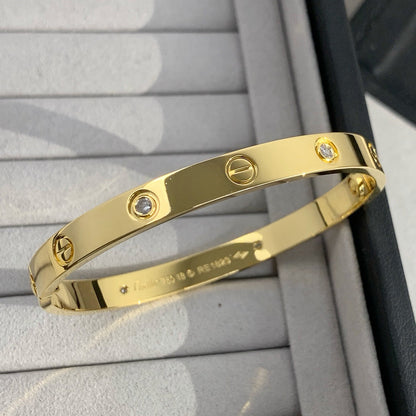 [Lumi Jewelery]LOVE BRACELET 6.1MM 4 DIAMONDS