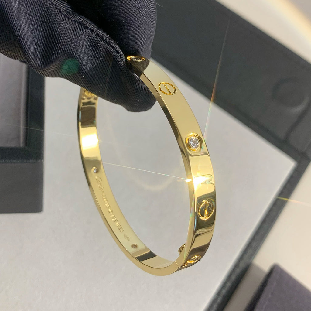 [Lumi Jewelery]LOVE BRACELET 6.1MM 4 DIAMONDS
