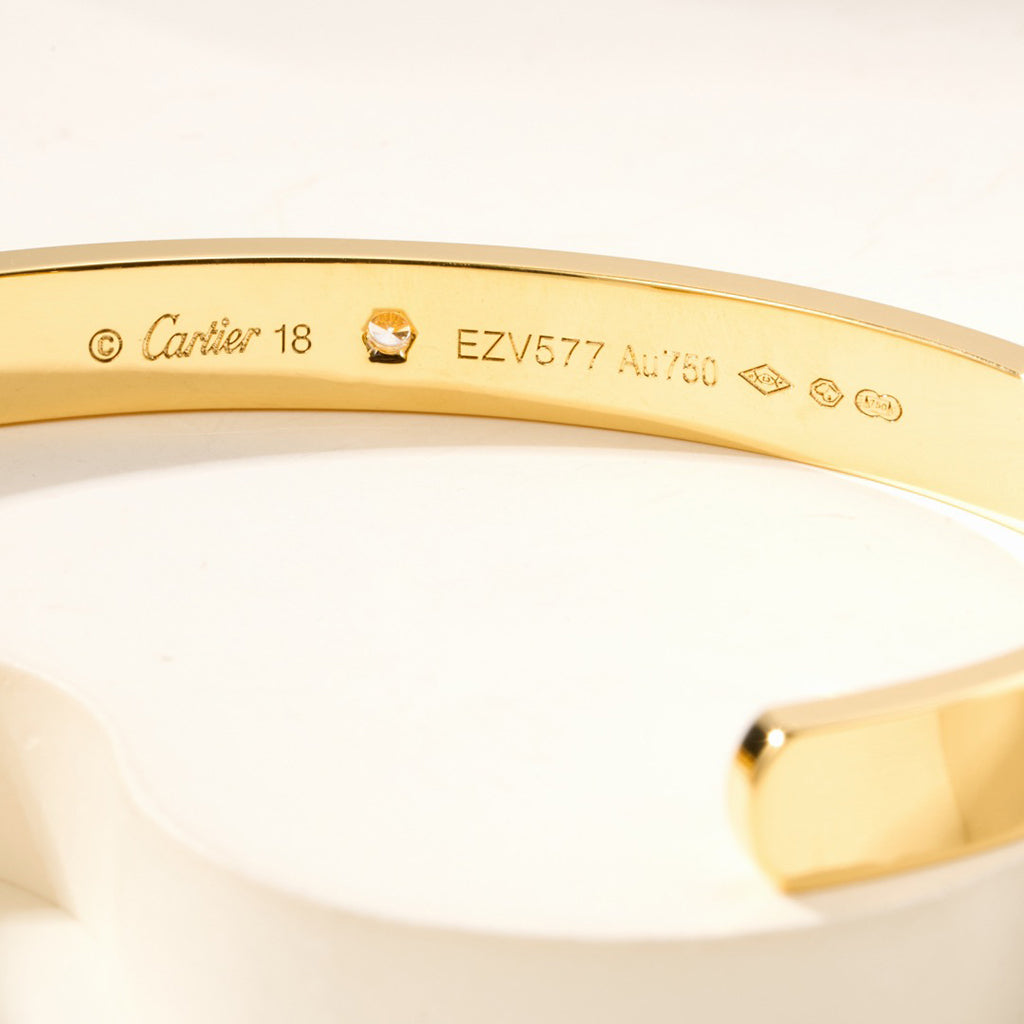 [Lumi Jewelery]LOVE BRACELET 6.1MM 1 DIAMOND OPEN CUFF