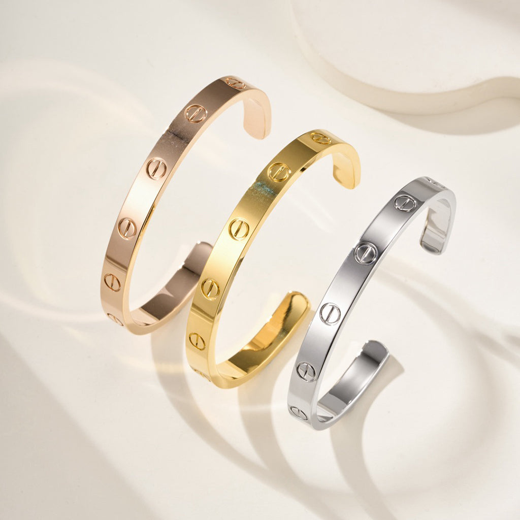 [Lumi] LOVE BRACELET 6.1MM OPEN CUFF