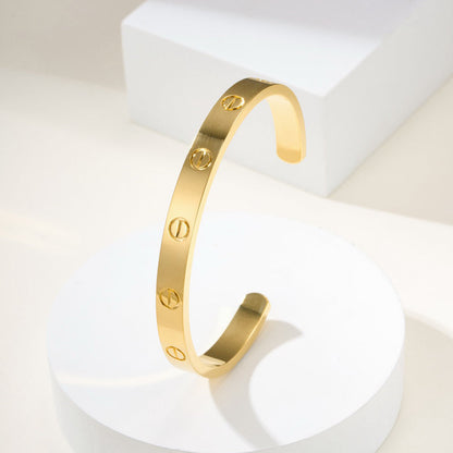 [Lumi] LOVE BRACELET 6.1MM OPEN CUFF