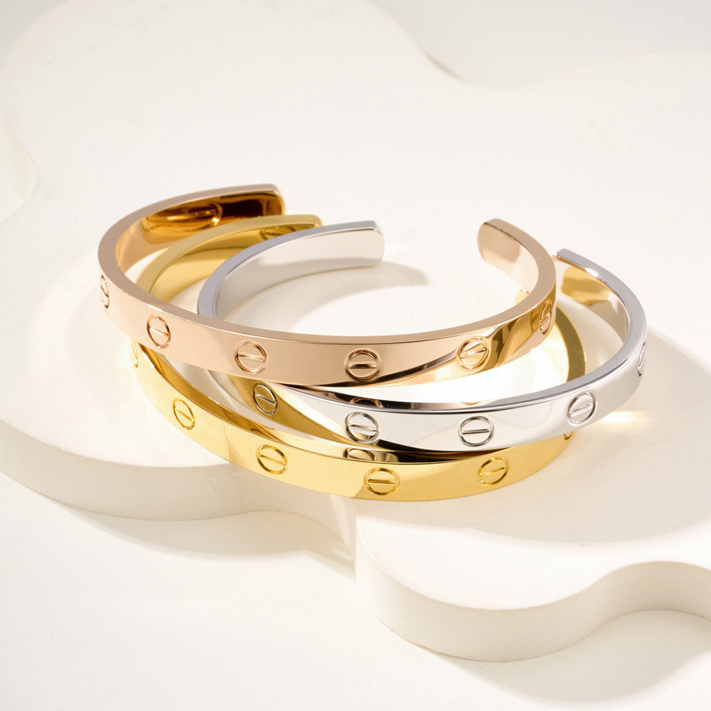 [Lumi] LOVE BRACELET 6.1MM OPEN CUFF