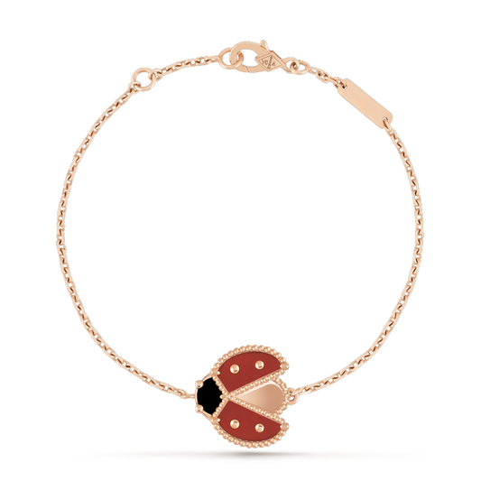 [Lumi Jewels]LUCKY SPRING 1 MOTIF PINK GOLD BRACELET
