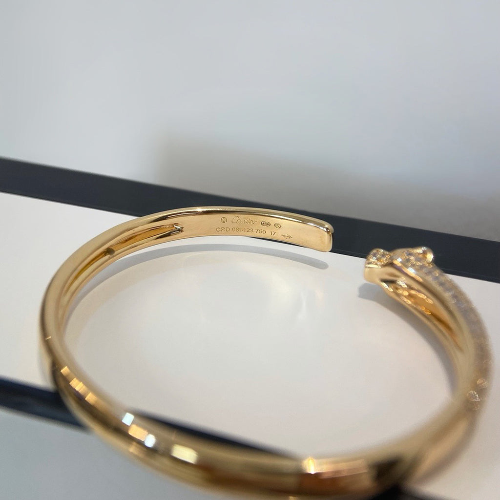 [Lumi Jewelery]PANTHERE HALF DIAMOND OPEN BRACELET