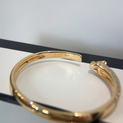 [Lumi Jewelery]PANTHERE HALF DIAMOND OPEN BRACELET