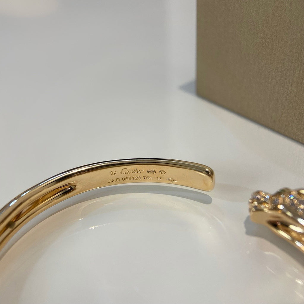 [Lumi Jewelery]PANTHERE HALF DIAMOND OPEN BRACELET