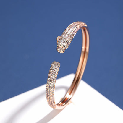 [Lumi Jewelery]PANTHERE FULL DIAMOND OPEN BRACELET