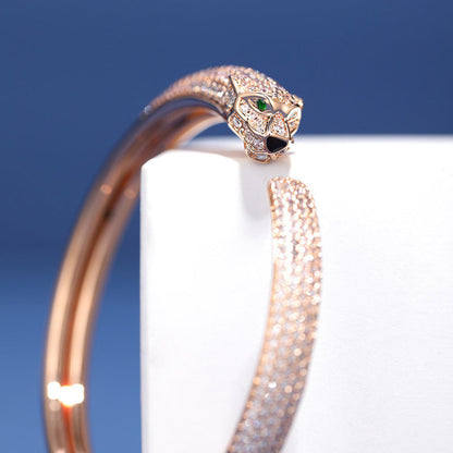 [Lumi Jewelery]PANTHERE FULL DIAMOND OPEN BRACELET