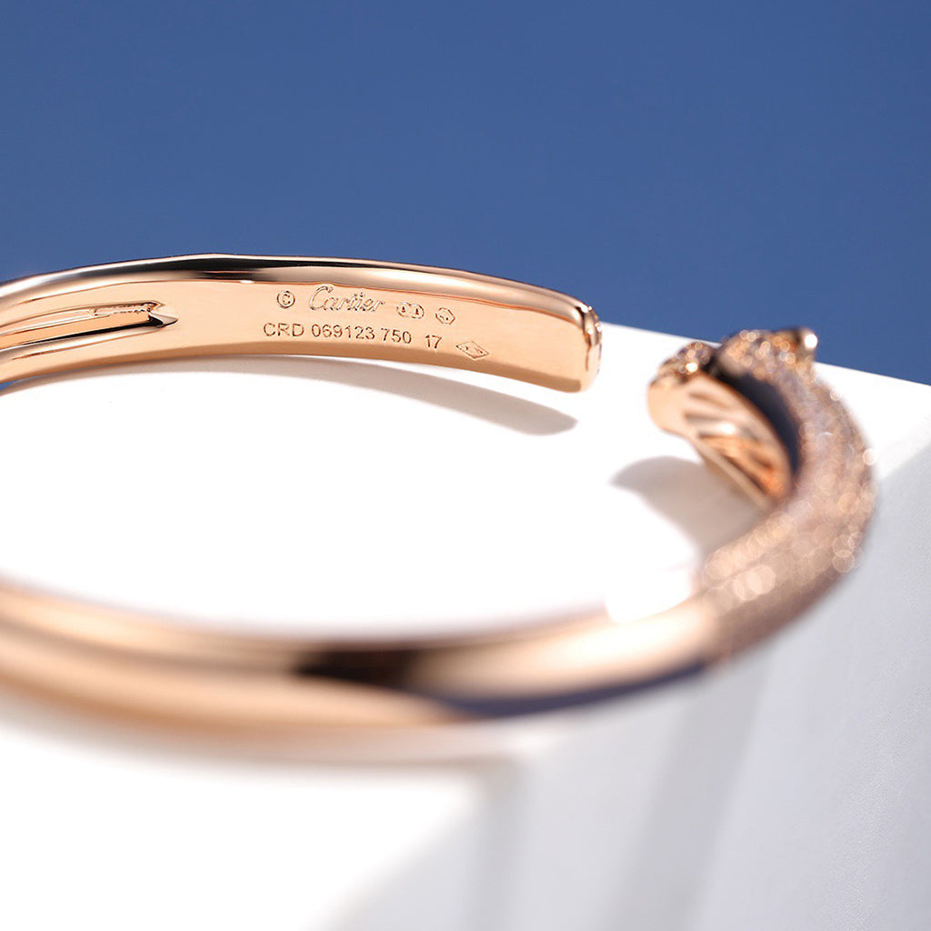 [Lumi Jewelery]PANTHERE FULL DIAMOND OPEN BRACELET