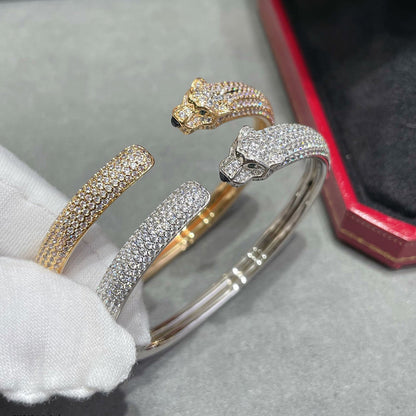 [Lumi Jewelery]PANTHERE FULL DIAMOND OPEN BRACELET