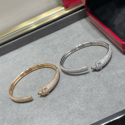 [Lumi Jewelery]PANTHERE FULL DIAMOND OPEN BRACELET