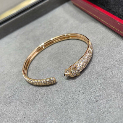 [Lumi Jewelery]PANTHERE FULL DIAMOND OPEN BRACELET