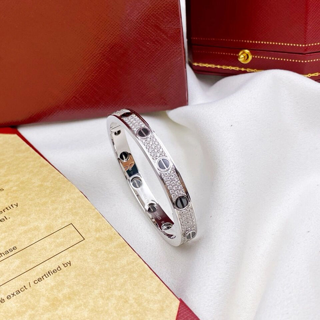 [Lumi Jewelery]LOVE BRACELET 6.1MM DIAMOND-PAVED CERAMIC
