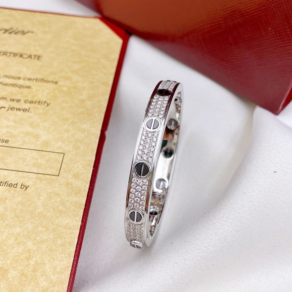 [Lumi Jewelery]LOVE BRACELET 6.1MM DIAMOND-PAVED CERAMIC