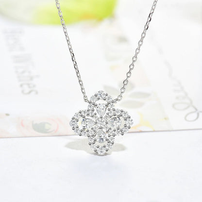 [Lumi Jewels]LOOP NECKLACE FULL MOTIF DIAMOND 16MM MULTIPLE COLORS