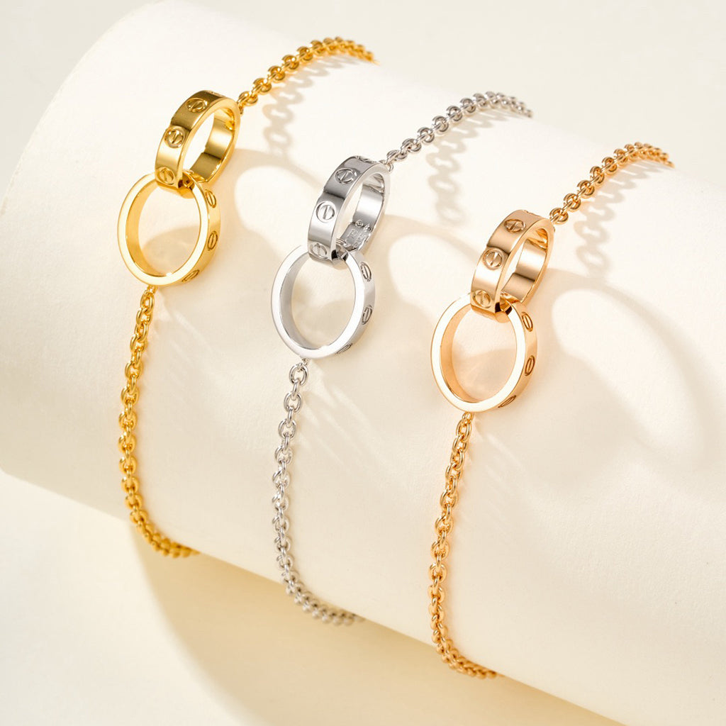 [Lumi] LOVE BRACELET DOUBLE RING