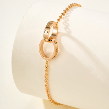 [Lumi] LOVE BRACELET DOUBLE RING