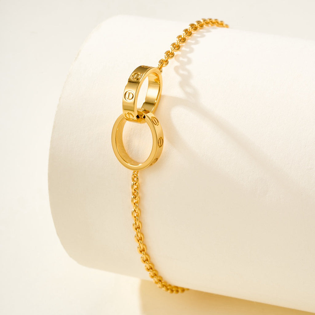 [Lumi] LOVE BRACELET DOUBLE RING