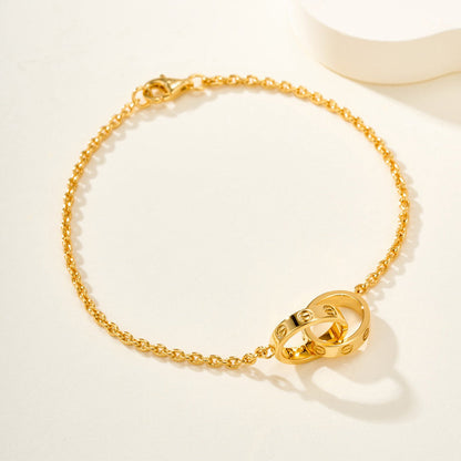 [Lumi] LOVE BRACELET DOUBLE RING