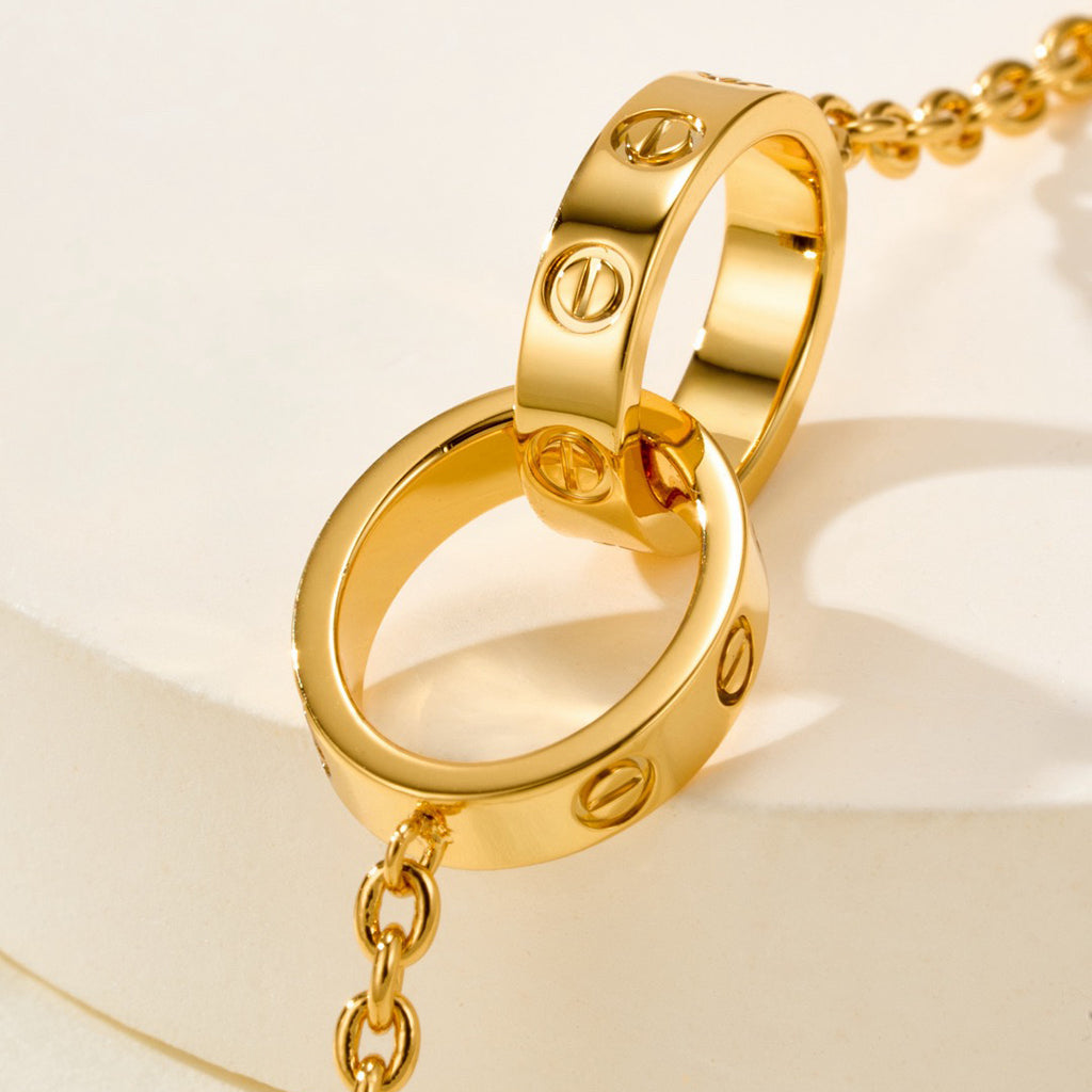 [Lumi] LOVE BRACELET DOUBLE RING