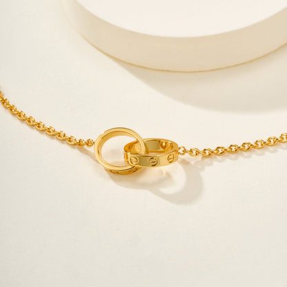 [Lumi] LOVE BRACELET DOUBLE RING