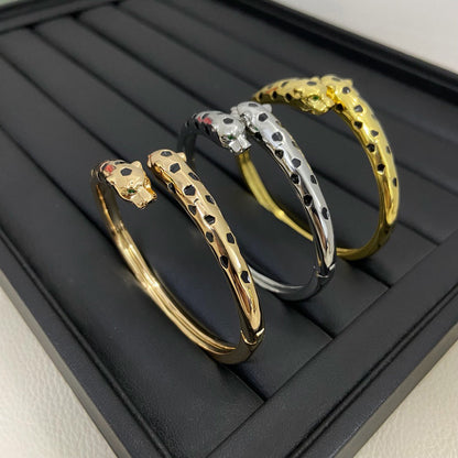 [Lumi Jewelery]PANTHERE DOUBLE HEADED OPEN BRACELET